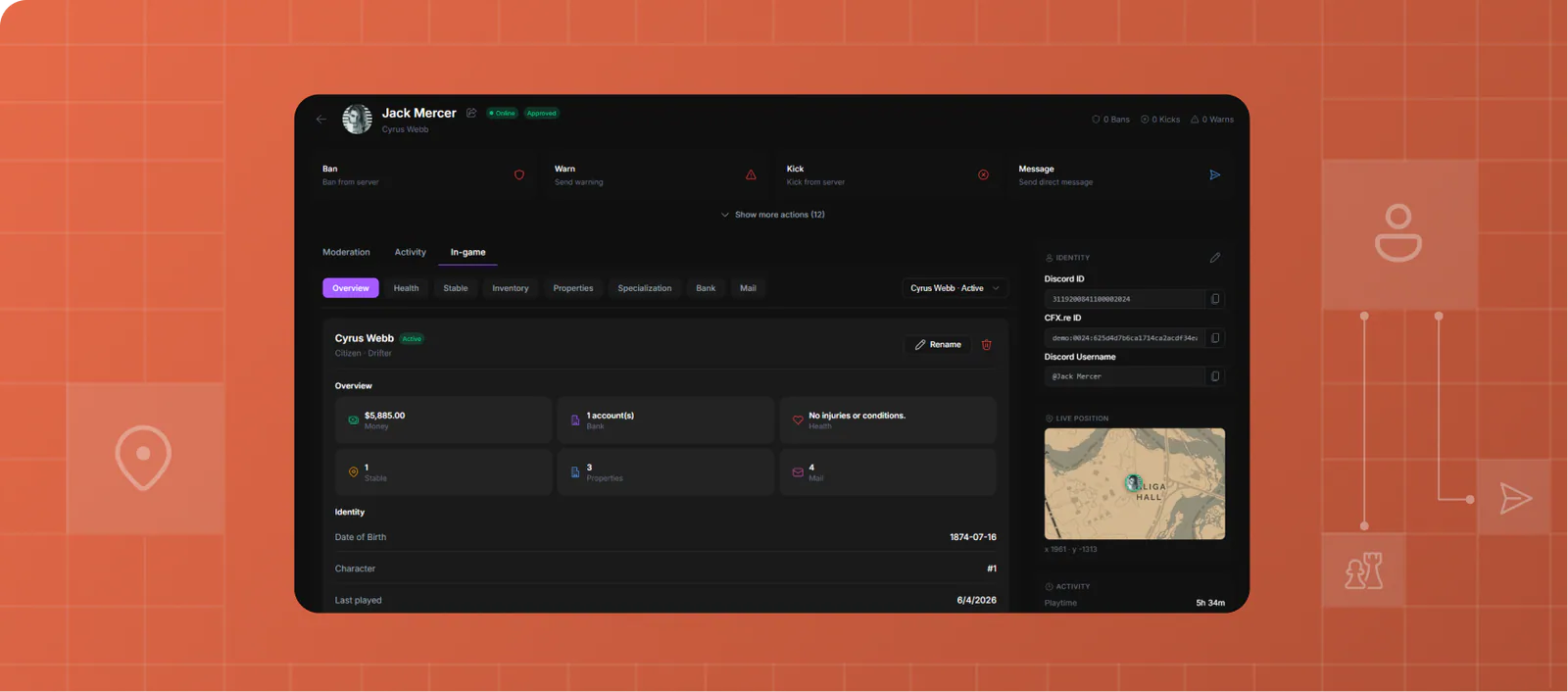 Centralized player profile in Murphy Platform