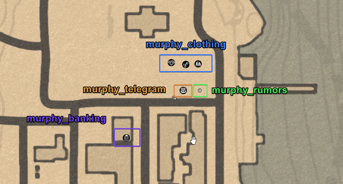 Test Server Map - Blackwater Locations